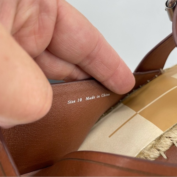 Dolce Vita Brown Leather Carsie Platform Espadrilles Sz 10 - Picture 6 of 8